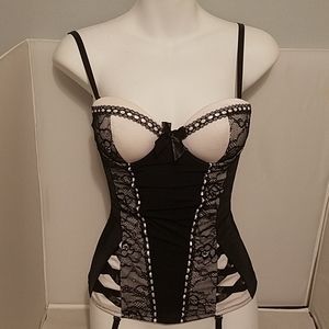 Body Rage Intimates Satin&Lace Bustier 32B